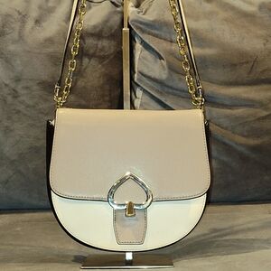 KATE SPADE NEW YORK ROBYN COLORBLOCK LEATHER CROSSBODY / SHOULDER SADDLE BAG